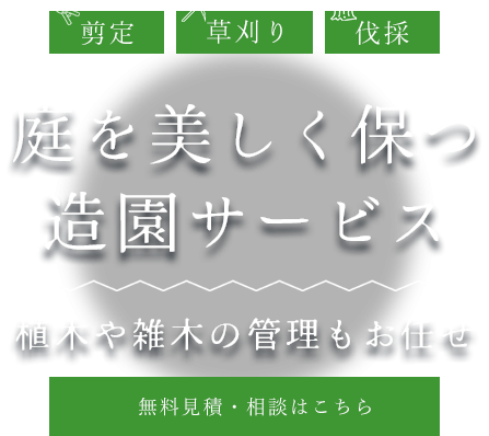 庭の植栽の年間管理にも対応