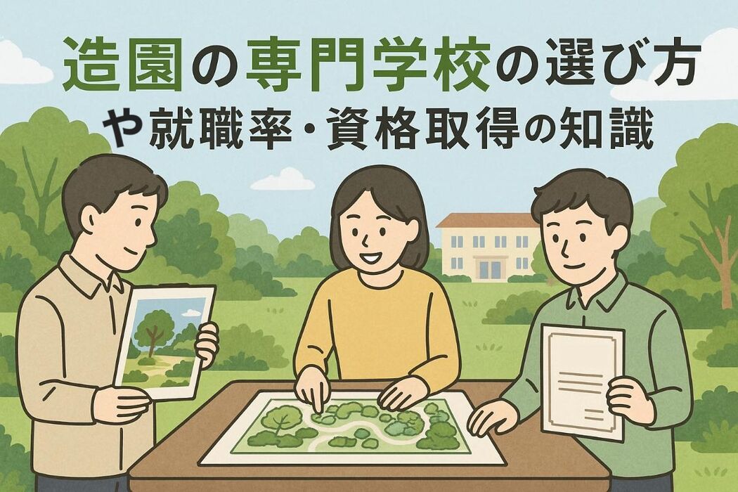 造園の専門学校の選び方や就職率・資格取得の知識