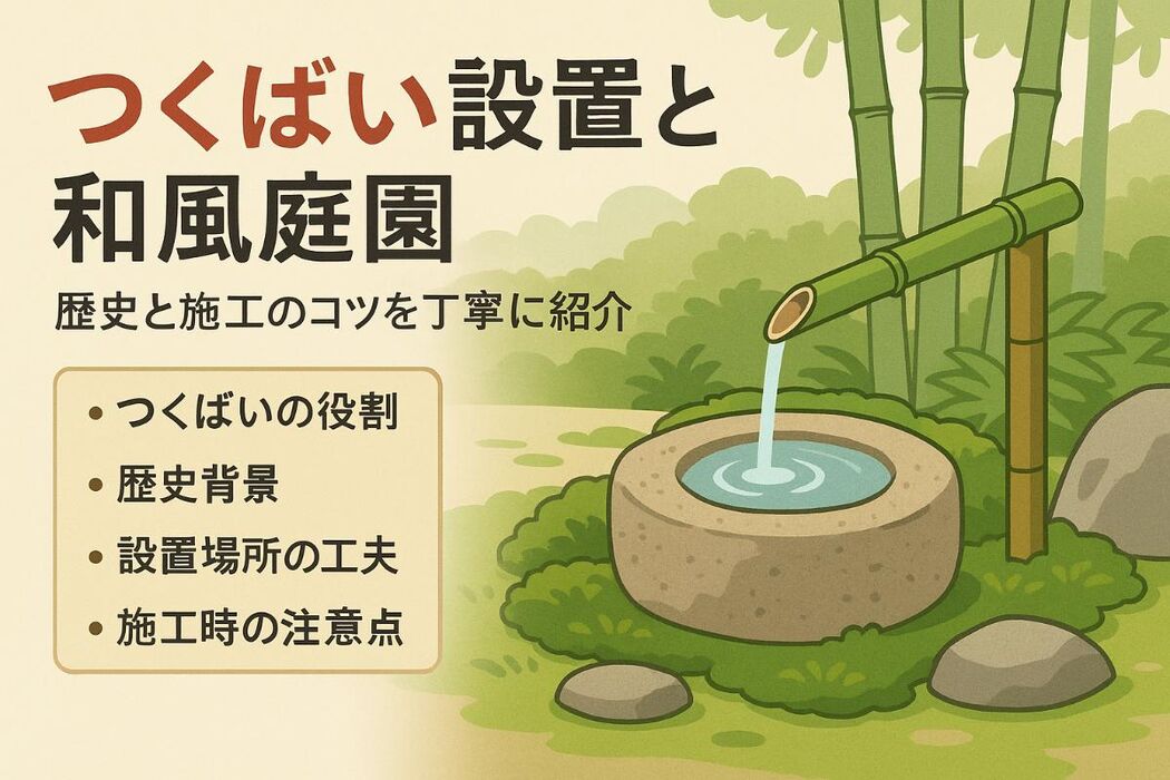 造園のつくばいとは？和風庭園に設置・施工するポイント